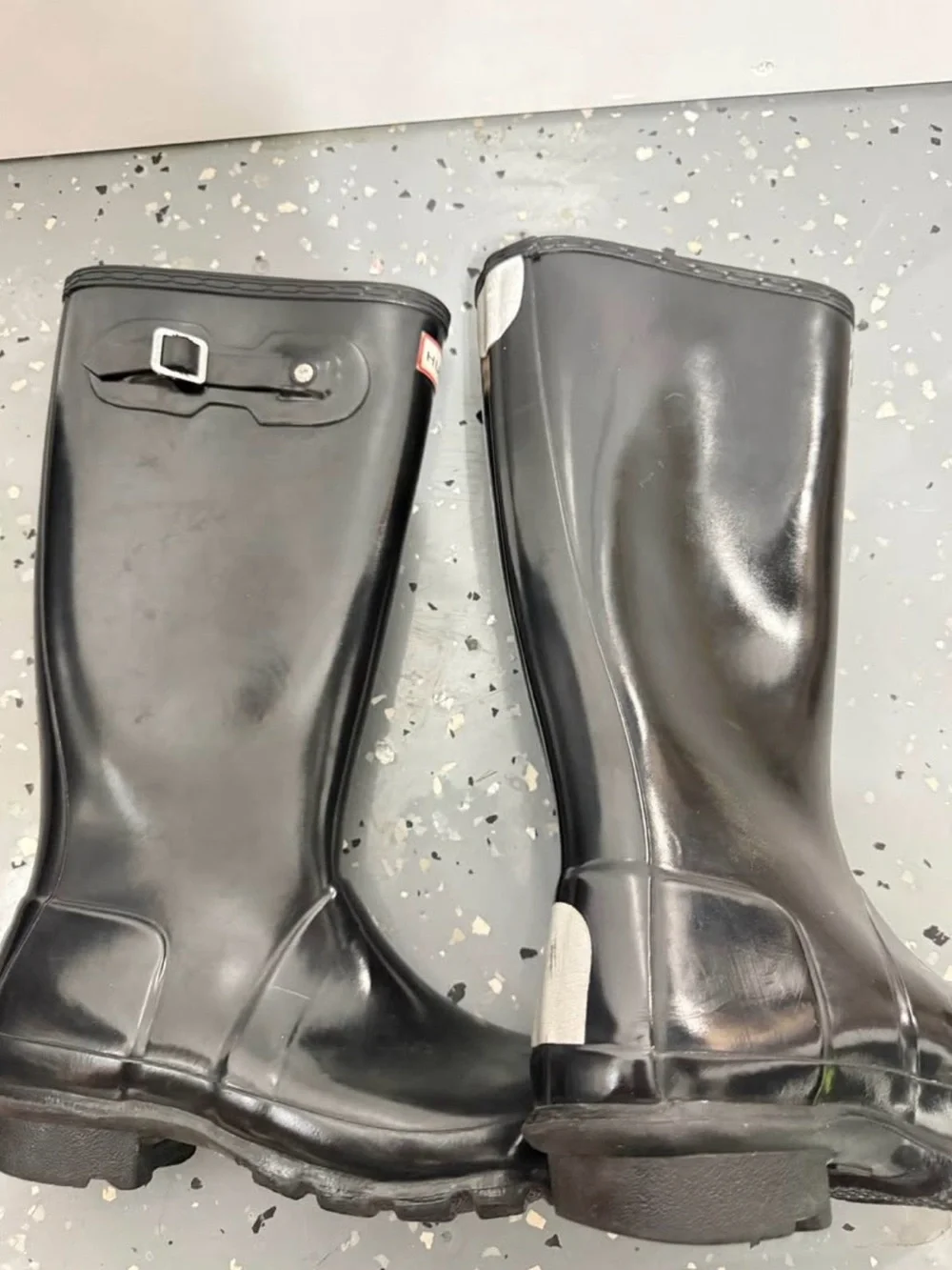 Hunter Women's Tall Black Gloss Rain Boots